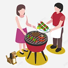 手绘卡通踏青郊游户外烧烤素 踏青 野餐 骑单车 元素 免抠png 设计图片 免费下载 页面网页 平面电商 创意素材