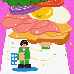 大牛NEW采集到好看插画