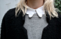 Adorable collar detail #streetstyle