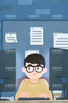 程序员插画  - 源文件下载【酷图网】招聘海报,招聘展架,招聘易拉宝,招聘精英,我们需要你,绅士之路,绅士海报,商业精英,程序员招聘,黑色大气,春季招聘,校园招聘,加入我们,展架,卡通,漫画,创意,插画,