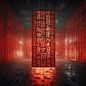 Chinese characters. International geographic photography award sci-fi world theme. Gigantic movable type printing art worldview. Minimalist composition. Dynamic undulations, punk sci-fi feeling. Cubism and Futurism. Movable type printing block structure. 