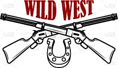 模板,横越,美国西部,分离着色,野生动物