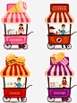 时尚快餐车高清素材 卡通 快餐 美食 餐车 免抠png 设计图片 免费下载