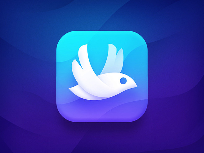 鸟iOS图标应用程序ios飞行渐变品牌白...