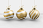 圣诞节装饰球彩球吊饰挂件装饰设计贴图ps样机素材展示效果模板下载_颜格视觉