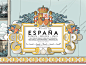 Map of Spain (updated January 2018) : A detailed, decorative map of contemporary Spain designed in an antique style, accompanied by sixteen illustrated scenes of different locations around the country.