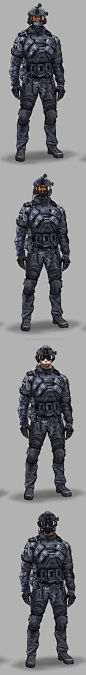 Early Black Ops 2 Concepts_ASSAULT_head_alts by Eric Chiang
