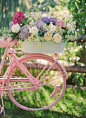 Garden decor : Don't you just love this one? I think My bike would be something other then pink though. I didn't make this but I sure plan on looking for a worn out ole bike t…