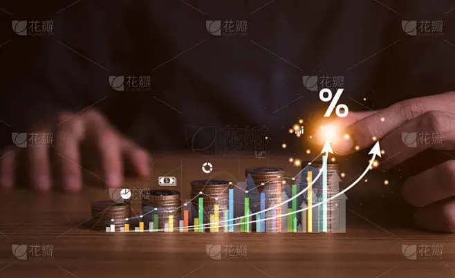 利率和红利概念，商人计算收入和投资回报、储蓄、收入、回报、退休、补偿基金、投资、股息税、股票市场、储图片_光样式-图片图片素材-花瓣网