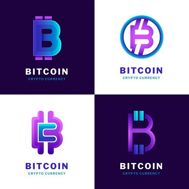 渐变比特币加密货币logo标志矢量图设计素材-花瓣网