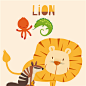 动物园狮子大象创意动物主题英文字母字体设计AI矢量素材 (1)