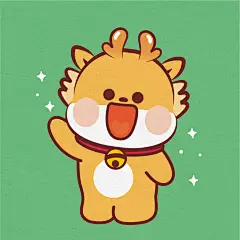 小飞龙卡通可爱插画龙年头像龙年图片