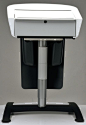Egan TecTern is push-button height adjustable for ADA compliance in a modern, technology-capable lectern.