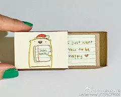 火柴盒虽小，但信息量很大。来自越南的商店shop3xu，致力于推动创意设计，他们把小火柴盒变成可爱的问候贺卡，在火柴盒里有一个惊喜。#叫我仙女##锦绣未央#