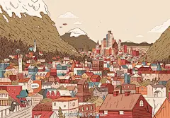 #多彩菠萝圈儿# 来自英国，插画漫画两不误的创作人Luke Pearson……O网页链接 