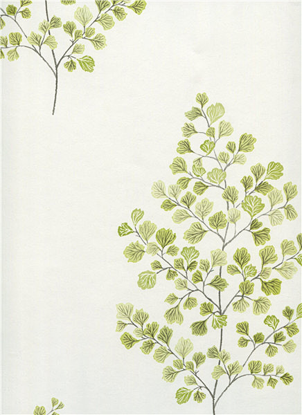 【图】绿色小树进口无纺布墙壁纸图片-阳光...
