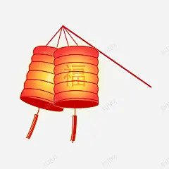 卡通手绘元宵节灯笼 创意素材