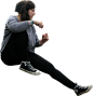 建筑景观效果图人物素材合集丨时尚休闲体育运动小孩男女剪影插画拼贴人物