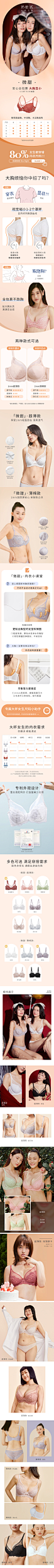 大胸内衣详情页