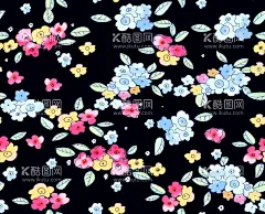 小花  - 源文件下载【酷图网】数码印花,小花,花朵,图案,设计,素材,叶子,手绘花,叶子花,桃花