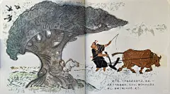 中国古代寓言之十六：守株待兔，张世民画