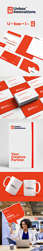 [米田/主动设计整理]Branding: Unbox Innovations Logo design and Branding by Kanhaiya Sharma
