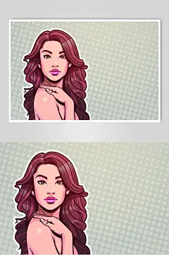 插画手绘波普风格人物插画矢量素材-众图网