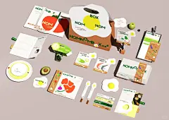 左滑实物效果，轻食品牌跟牛皮纸有多搭 - 小红书