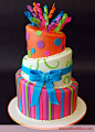 ♫  ♪  ♫  ♪ ~、pink cake box、蛋糕、Fondant Cake、翻糖蛋糕、Fondant Cakes、高层蛋糕、生日蛋糕