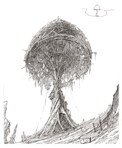 画画的荣耀采集到场景线稿