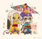 #卖药郎##阴阳师##怪化猫# 下雨天的１２３[心] ​​​​