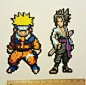 Naruto or Sasuke Uchida Pick 1 anime fanart perler bead wall art work