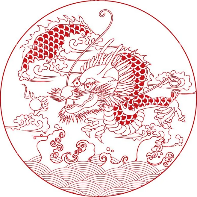 中国龙图案 - 源文件下载【酷图网】龙,龙图案,中国龙,东方龙,龙矢量图,龙AI,辰龙,大龙,属龙,十二生肖,中式素材,古典素材,祥云,雕花 ...