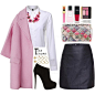 A fashion look from November 2014 featuring crop top, blue skirt and vintage rings. Browse and shop related looks.