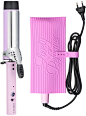 Amazon.com: VODANA Professional GlamWave Ceramic Curling Iron Violet 1.6inch(40mm) + Heat Resistant Pad/Mat Pouch 240 Violet : Beauty & Personal Care