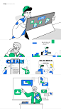 2D animation  Character Grabit info infographic motiongraphics clova NAVER