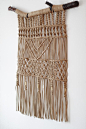 Macrame Wall Hanging with Drift Wood: