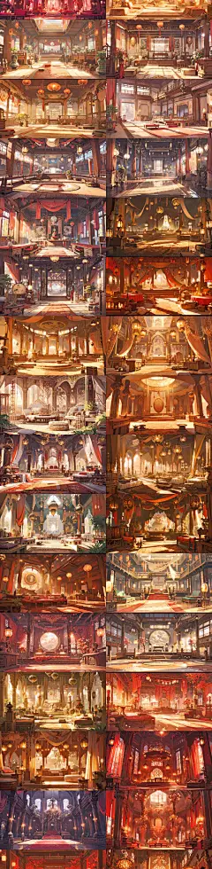 AI古风室内场景插画素材 影视游戏场景背景概念设计 背景临摹图集图片_AI · 场景图片素材-花瓣网