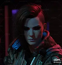 赛博朋克 女孩 次世代 写实人物 3D模型