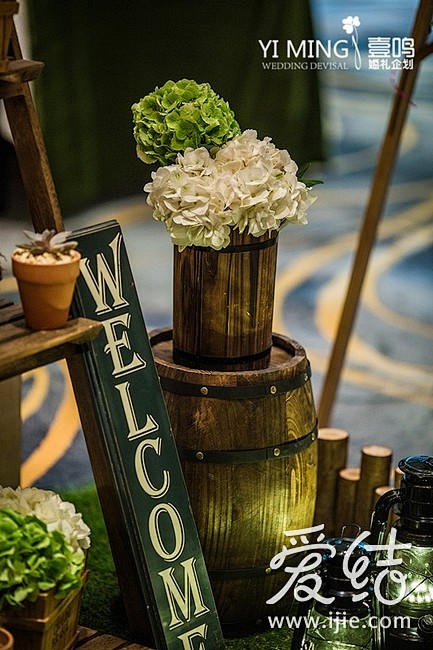 多肉植物装饰的绿色婚礼 爱上婚礼自然风
