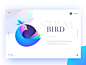 Bird brenttton web logo vector typography poster illustration graphic gradients wings colors
