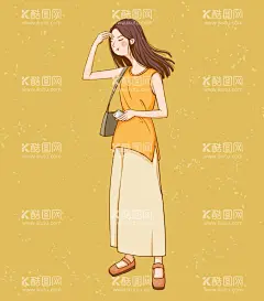 人物转插画  - 源文件下载【酷图网】板绘,人物转插画,卡通,可爱小姐姐,矢量