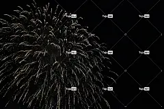 夜空中燃起了巨大的烟花