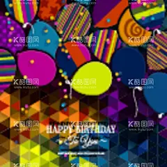 抽象气球生日元素  - 源文件下载【酷图网】气球元素,气球,元素,生日,抽象,生日气球,抽象元素,生日模板,生日贺卡,生日海报,