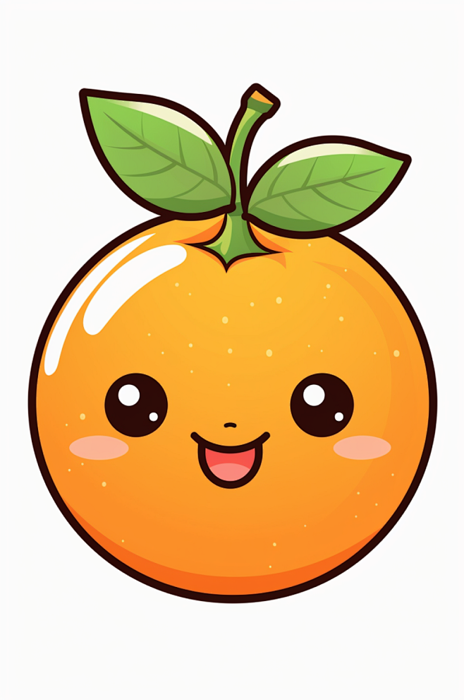 ai数字艺术拟人卡通橘子水果插画众图网