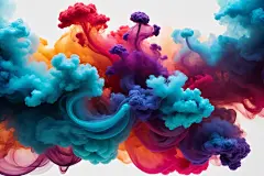 3D彩色烟雾渐变彩色烟雾背景图片