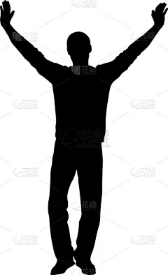 男人,正下方视角,商务,摆拍,男孩,剪影,叉腰,站