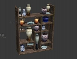 摊位，瓷器店，瓷瓶子，青花瓷瓶，花瓶，木...
