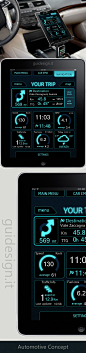 Automotive UI Design Concept by paola gui, via Behance | GUIDESIGN.IT: 