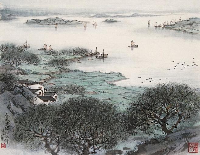 宋文治 春风又绿江南岸 